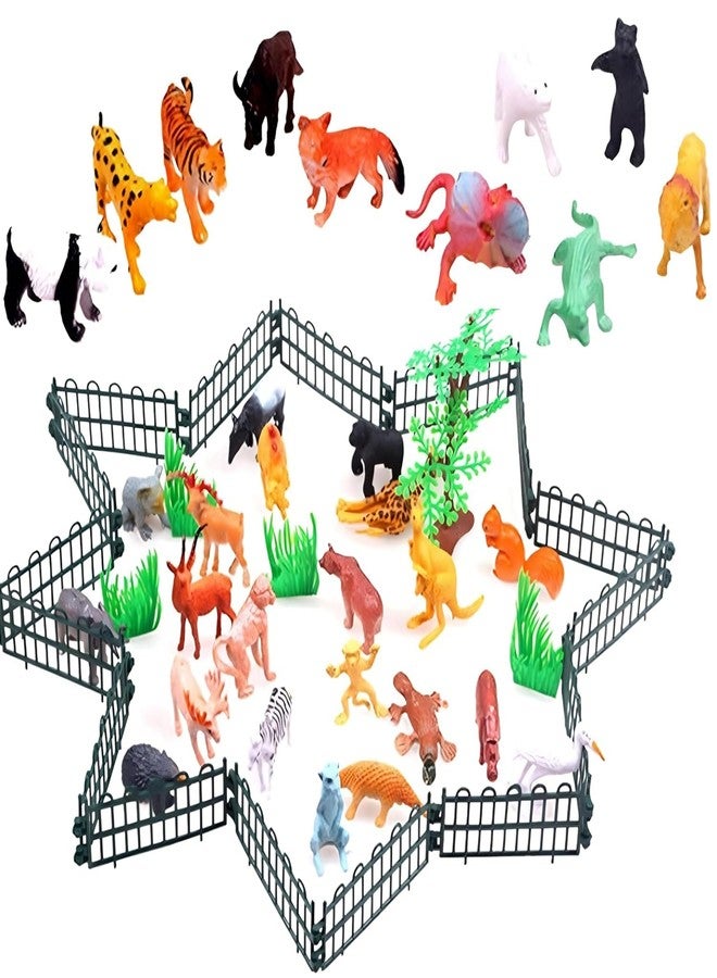 CLAPONE Animals Figure,53 Piece Mini Jungle Toys Set Animal Figurines Mini Animals Safari Animals Figures Zoo Animals Toy Toddler Toys Safari Realistic (Multicolor, Animal 53Pc) - Image 5